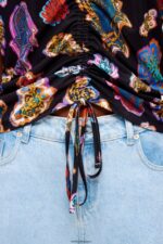 衣類 Bimba Y Lola 魚の海Tシャツ 黒 6BZ0X0262 - 画像 (3)