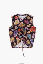 衣類 Bimba Y Lola 魚の海Tシャツ 黒 6BZ0X0262 - 画像 (4)